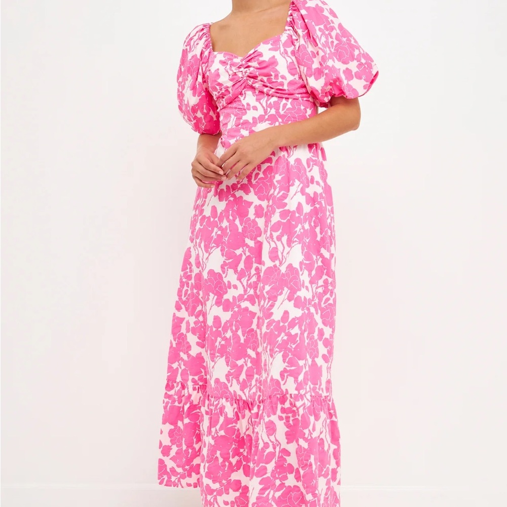 English Factory Pink Floral Maxi Dress NWT